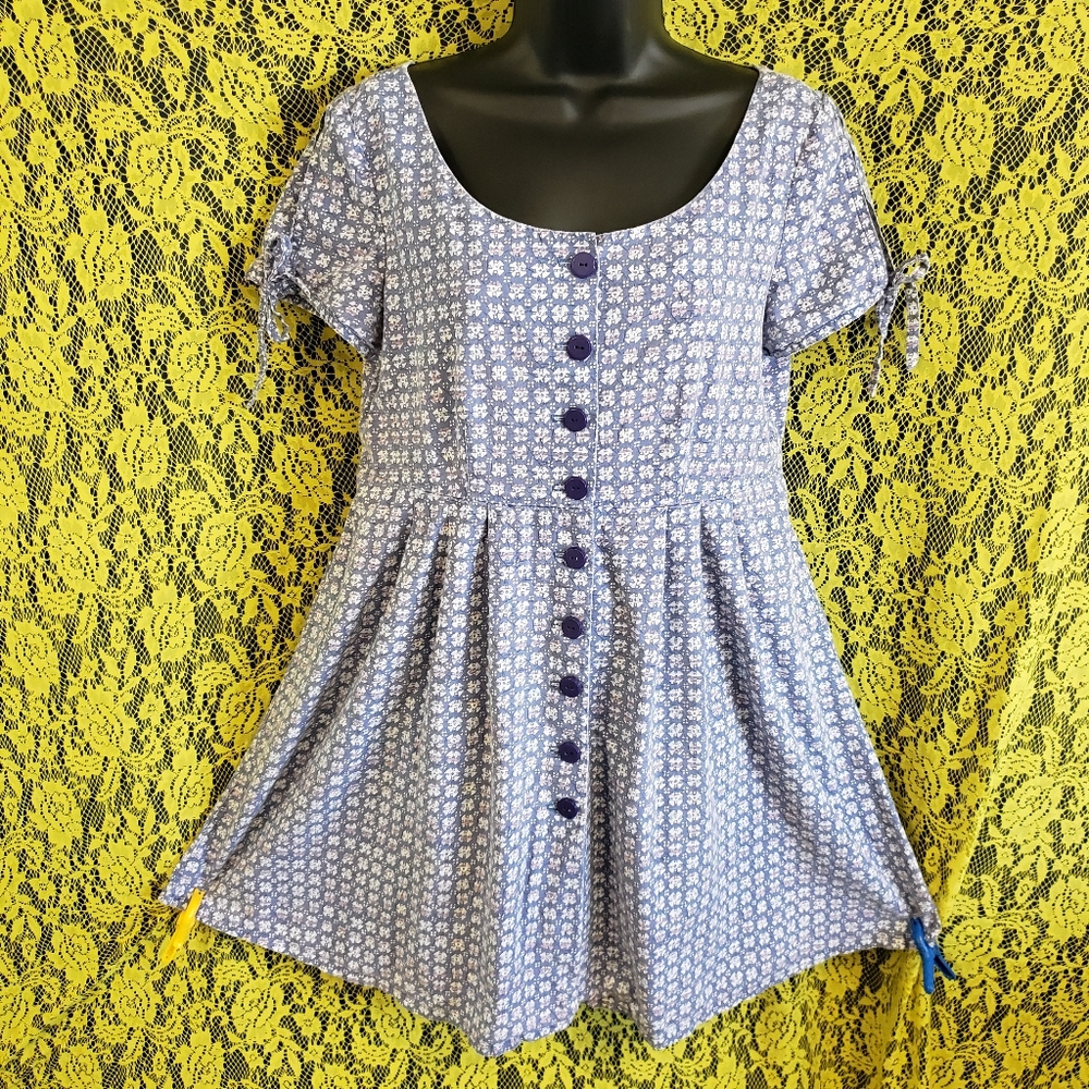 OOAK Vintage Handmade Puff Sleeve Skater Dress